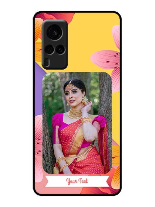 Custom Vivo X60 5G Custom Metal Phone Case - 3 Image With Vintage Floral Design