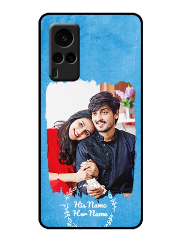 Custom Vivo X60 5G Custom Metal Phone Case - Blue Color Vintage Design