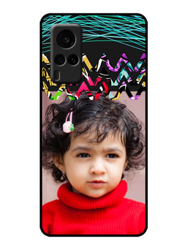 Custom Vivo X60 5G Custom Metal Phone Case - Neon Abstract Design