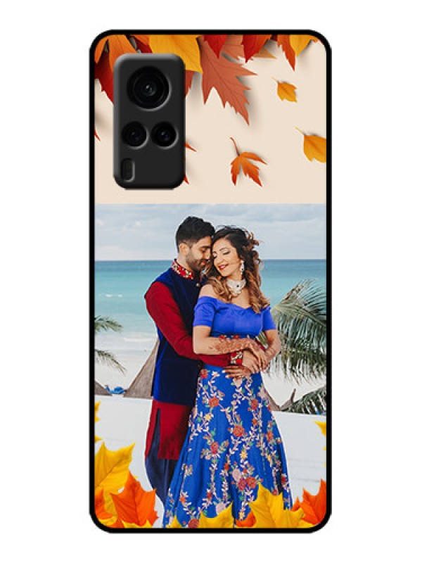 Custom Vivo X60 5G Custom Metal Phone Case - Autumn Maple Leaves Design