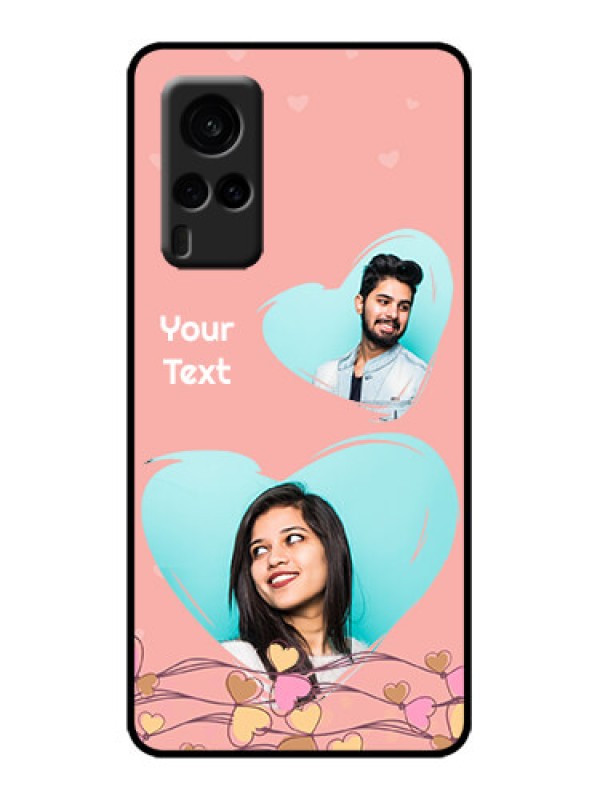 Custom Vivo X60 5G Custom Metal Phone Case - Love Doodle Design