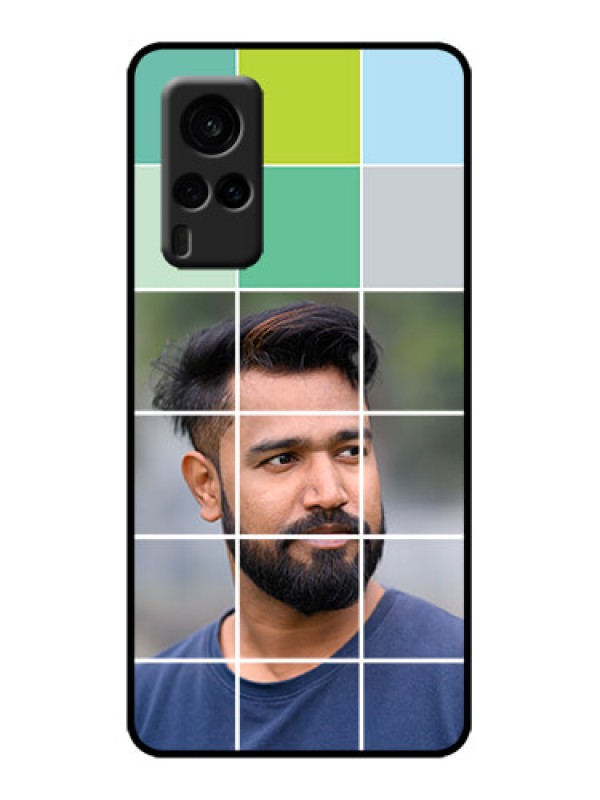 Custom Vivo X60 5G Custom Metal Phone Case - With White Box Pattern
