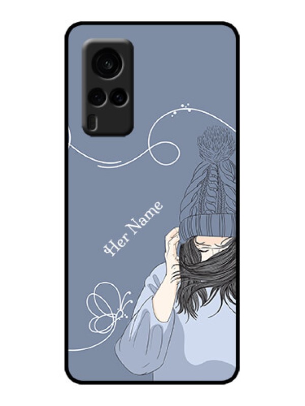 Custom Vivo X60 5G Custom Metal Phone Case - Girl In Winter Outfit Design