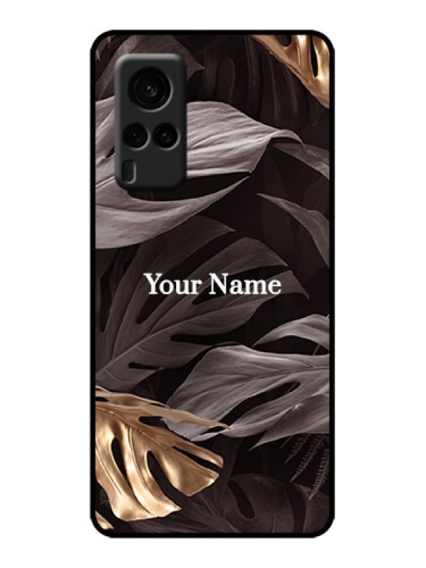 Custom Vivo X60 5G Custom Metal Phone Case - Wild Leaves Digital Paint Design