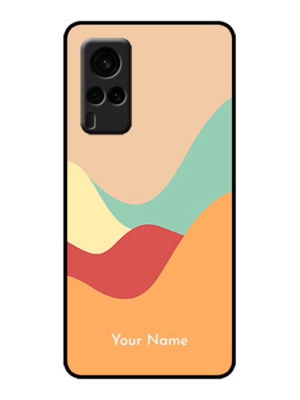 Custom Vivo X60 5G Custom Metal Phone Case - Ocean Waves Multi - Colour Design