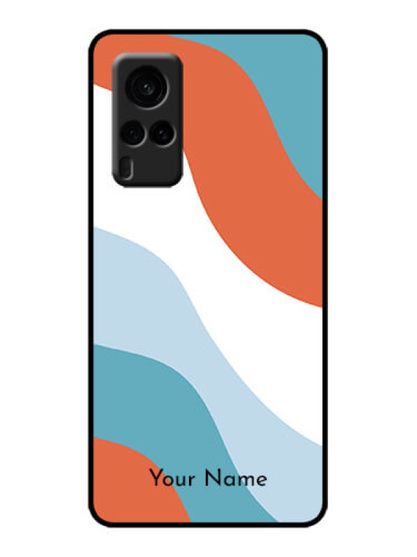 Custom Vivo X60 5G Custom Metal Phone Case - Coloured Waves Design