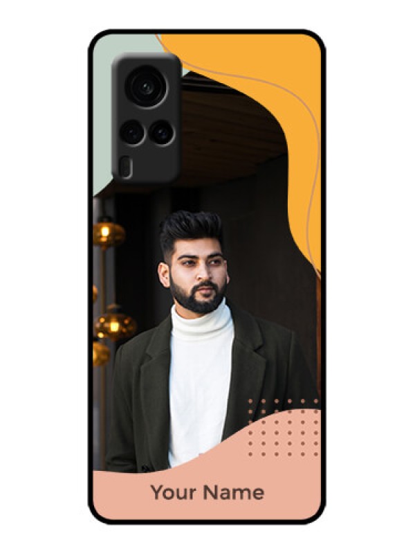 Custom Vivo X60 5G Custom Metal Phone Case - Tri - Coloured Overlay Design