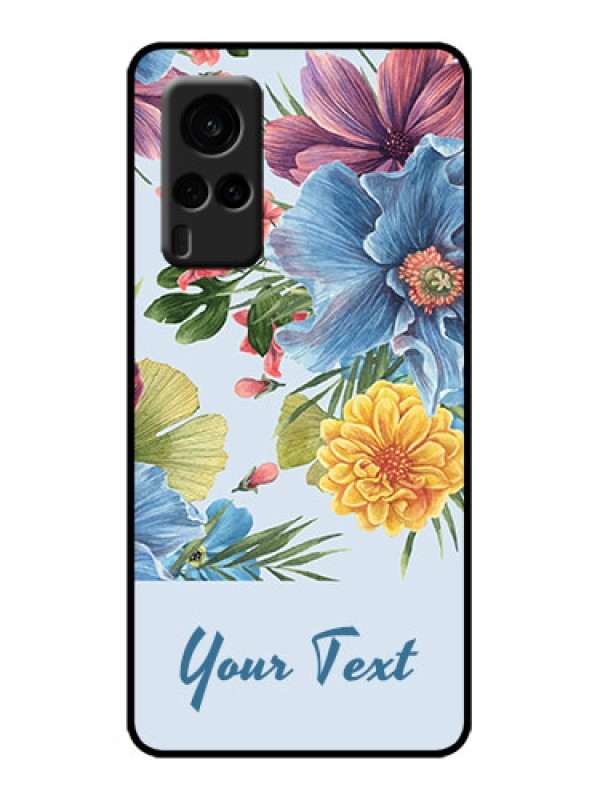 Custom Vivo X60 5G Custom Metal Phone Case - Stunning Watercolored Flowers Painting Design