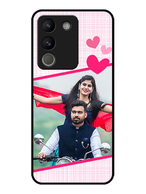 Custom Vivo Y200 5G Custom Metal Phone Case - Love Shape Heart Design
