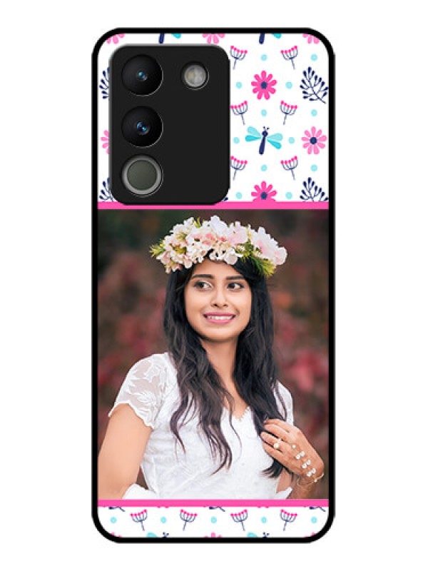 Custom Vivo Y200 5G Custom Metal Phone Case - Colorful Flower Design