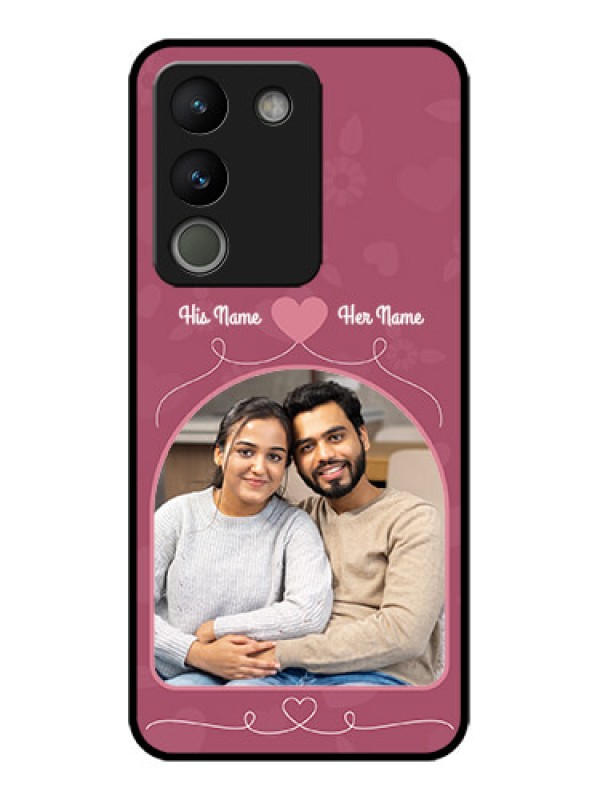 Custom Vivo Y200 5G Custom Metal Phone Case - Love Floral Design
