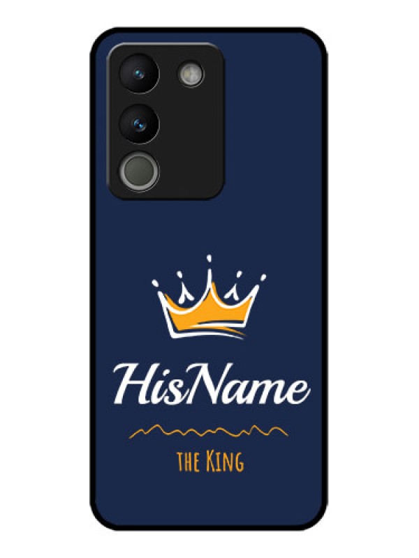 Custom Vivo Y200 5G Custom Metal Phone Case - King With Name Design