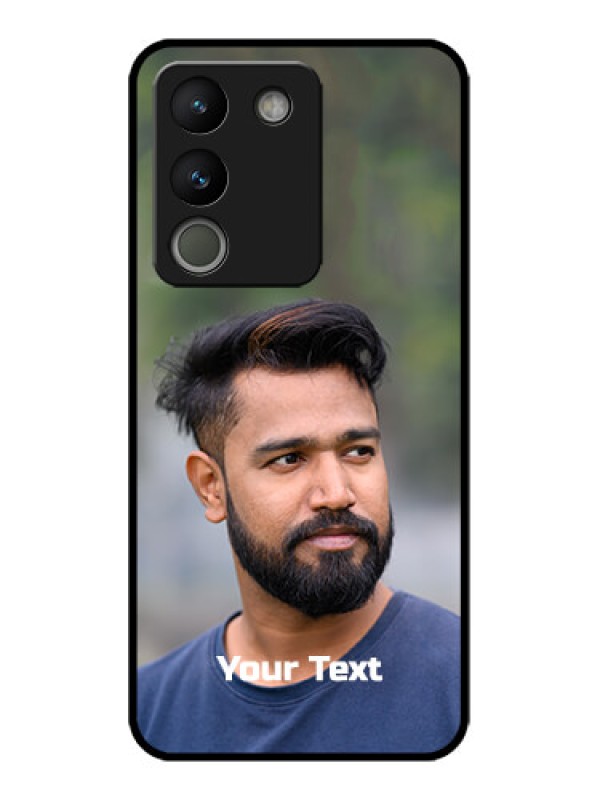 Custom Vivo Y200 5G Custom Metal Phone Case - Photo With Text Design