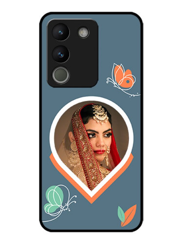 Custom Vivo Y200 5G Custom Metal Phone Case - Droplet Butterflies Design