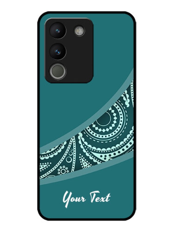 Custom Vivo Y200 5G Custom Metal Phone Case - Semi Visible Floral Design