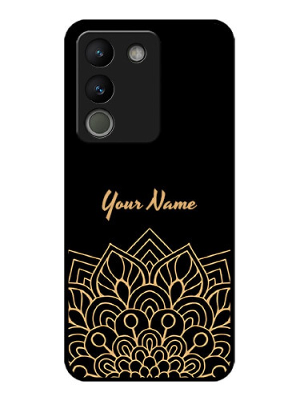 Custom Vivo Y200 5G Custom Metal Phone Case - Golden Mandala Design