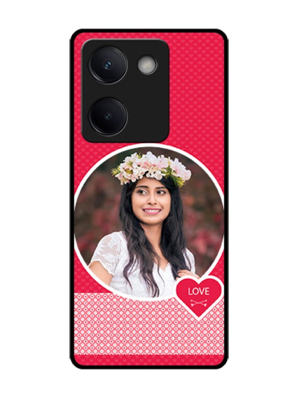 Custom Vivo Y200 Pro 5G Custom Metal Phone Case - Pink Color Pattern Design