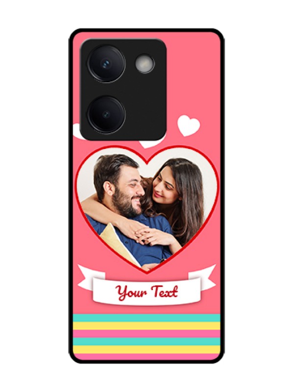 Custom Vivo Y200 Pro 5G Custom Metal Phone Case - Love Shapes Doodle Design