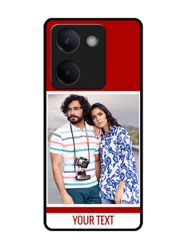 Custom Vivo Y200 Pro 5G Custom Metal Phone Case - Red Color Design