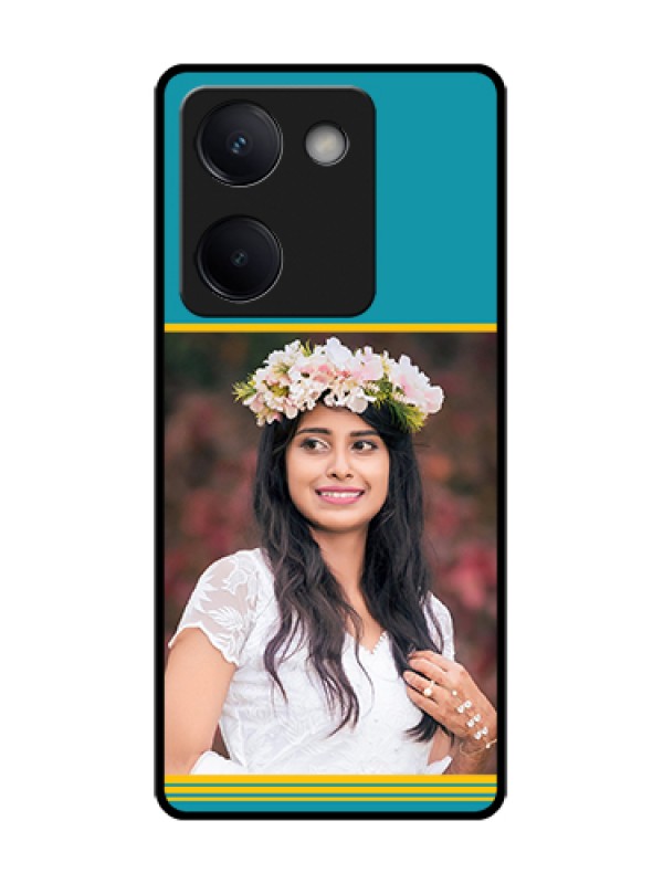 Custom Vivo Y200 Pro 5G Custom Metal Phone Case - Yellow & Blue Design