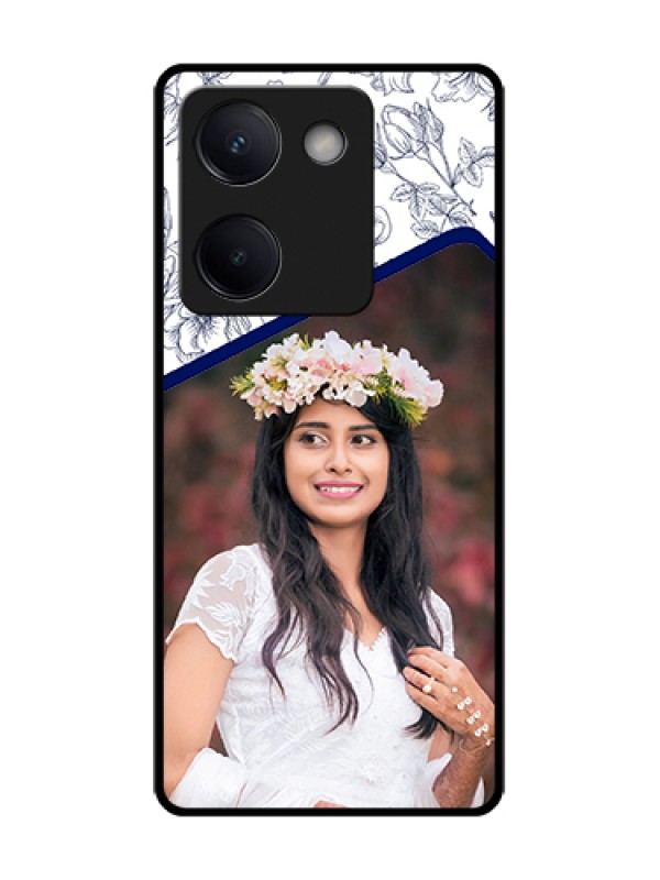 Custom Vivo Y200 Pro 5G Custom Metal Phone Case - Classy Floral Design