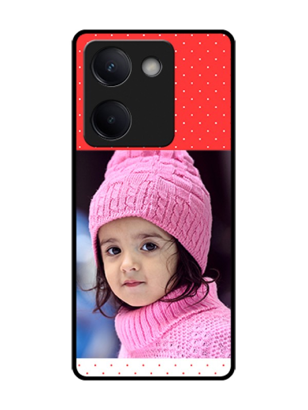 Custom Vivo Y200 Pro 5G Custom Metal Phone Case - Red Pattern Design