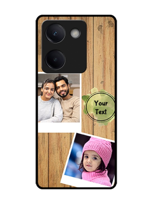Custom Vivo Y200 Pro 5G Custom Metal Phone Case - Wooden Texture Design