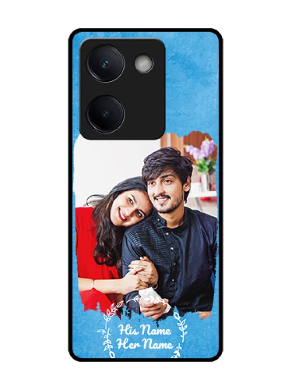 Custom Vivo Y200 Pro 5G Custom Metal Phone Case - Blue Color Vintage Design