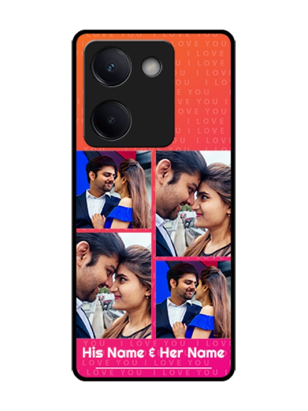 Custom Vivo Y200 Pro 5G Custom Metal Phone Case - I Love You Pink Design