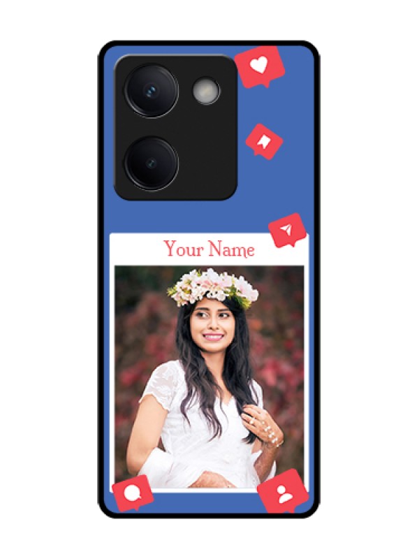 Custom Vivo Y200 Pro 5G Custom Metal Phone Case - Like Share And Comment Design