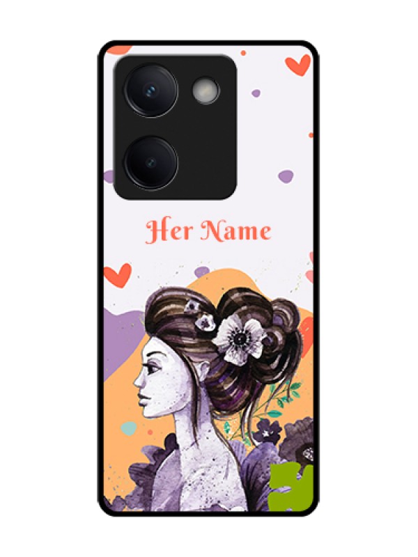 Custom Vivo Y200 Pro 5G Custom Metal Phone Case - Woman And Nature Design