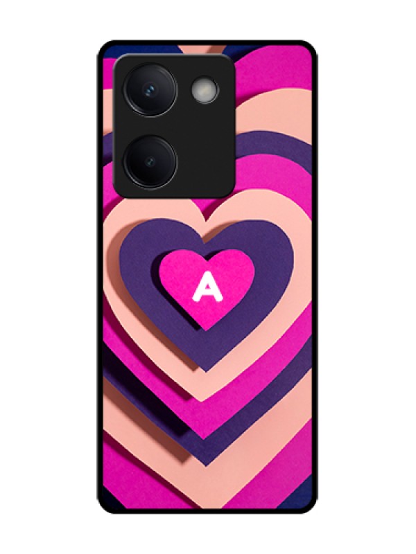 Custom Vivo Y200 Pro 5G Custom Metal Phone Case - Cute Heart Pattern Design