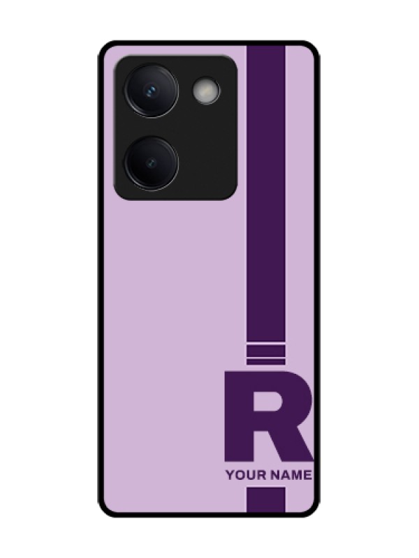 Custom Vivo Y200 Pro 5G Custom Metal Phone Case - Simple Dual Tone Stripe With Name Design