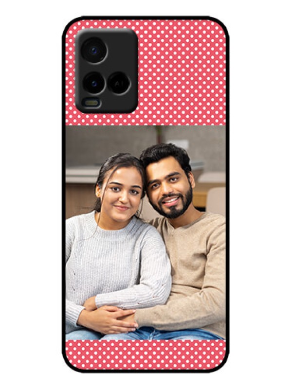 Custom Vivo Y21 Custom Metal Phone Case - White Dotted Design