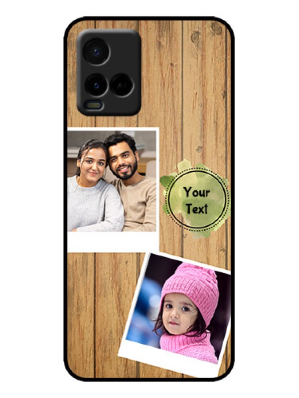 Custom Vivo Y21 Custom Metal Phone Case - Wooden Texture Design