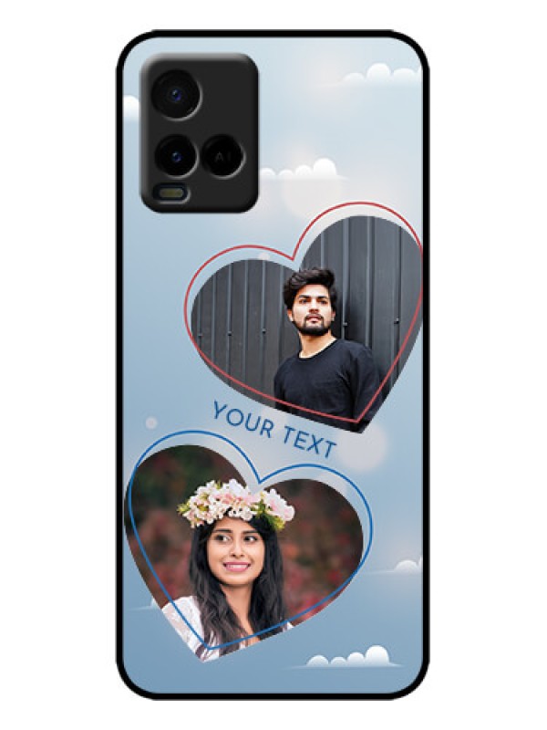 Custom Vivo Y21 Custom Metal Phone Case - Blue Color Couple Design