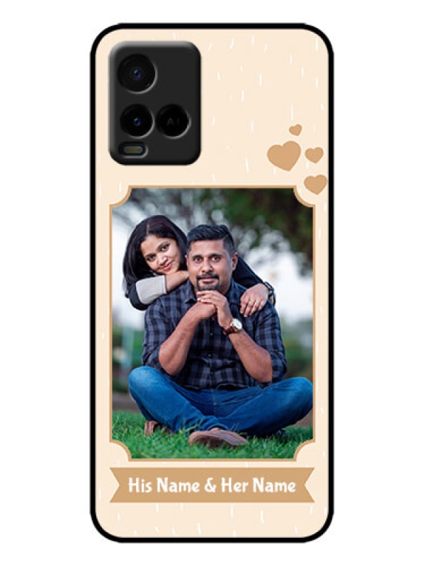 Custom Vivo Y21 Custom Metal Phone Case - With Confetti Love Design