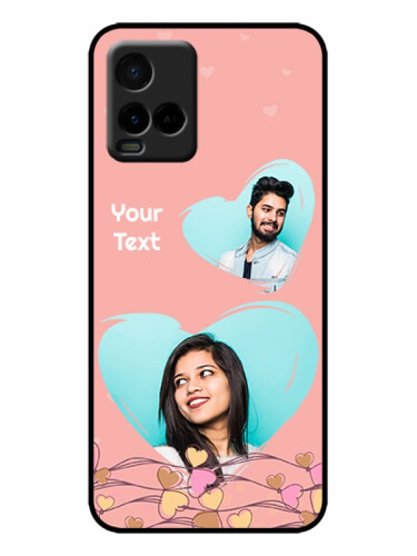 Custom Vivo Y21 Custom Metal Phone Case - Love Doodle Design