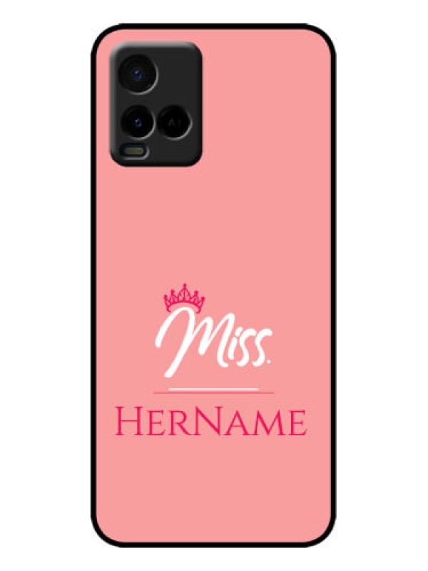 Custom Vivo Y21 Custom Metal Phone Case - Mrs With Name Design