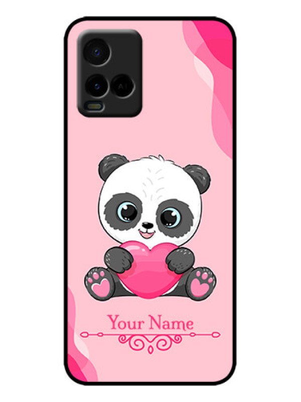 Custom Vivo Y21 Custom Metal Phone Case - Cute Panda Design