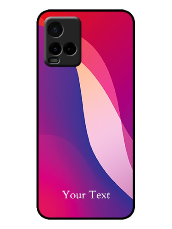 Custom Vivo Y21 Custom Metal Phone Case - Digital Abstract Overlap Design