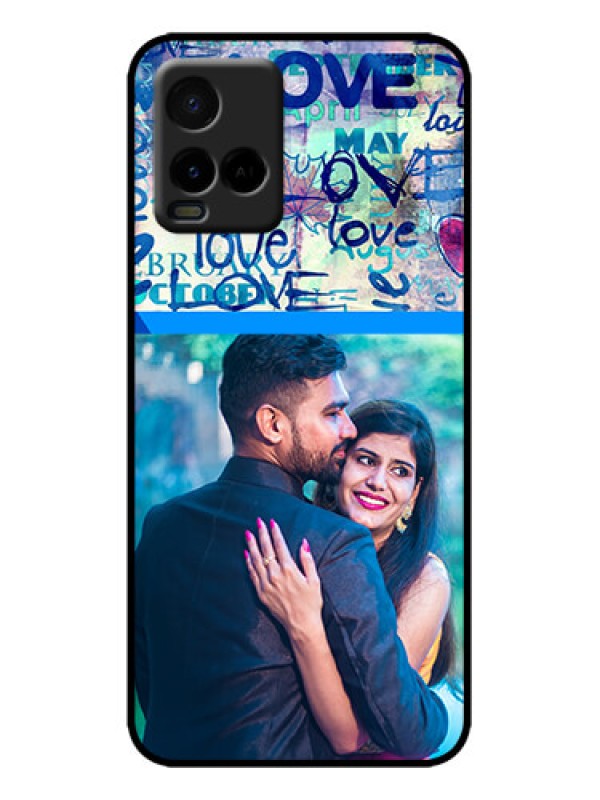 Custom Vivo Y21G Custom Metal Phone Case - Colorful Love Design