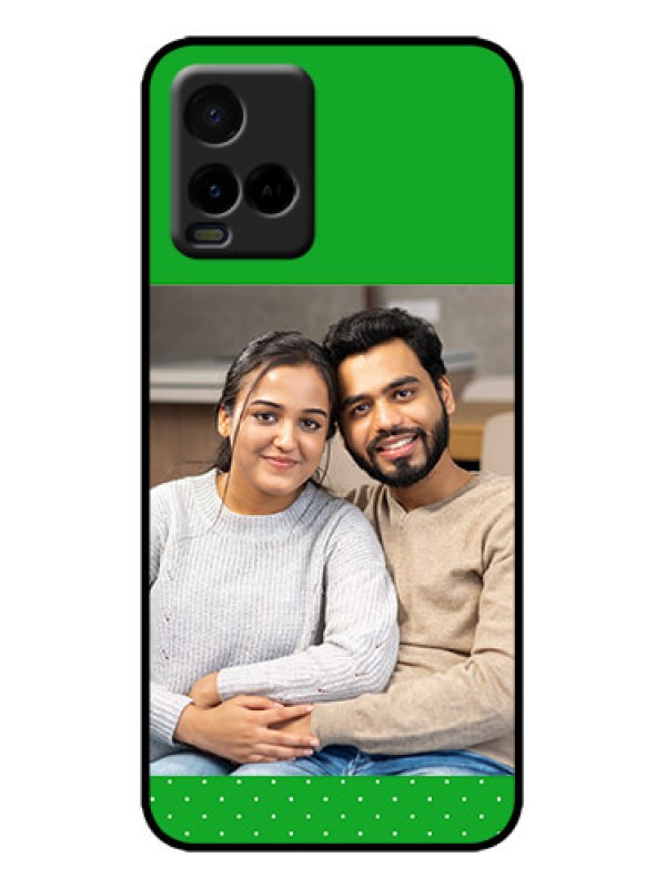 Custom Vivo Y21G Custom Metal Phone Case - Green Pattern Design