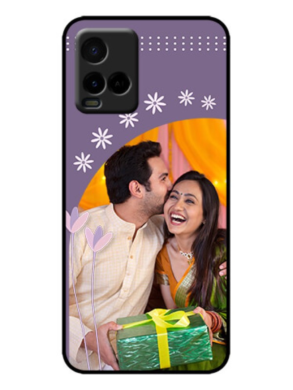 Custom Vivo Y21G Custom Metal Phone Case - Lavender Flowers Design