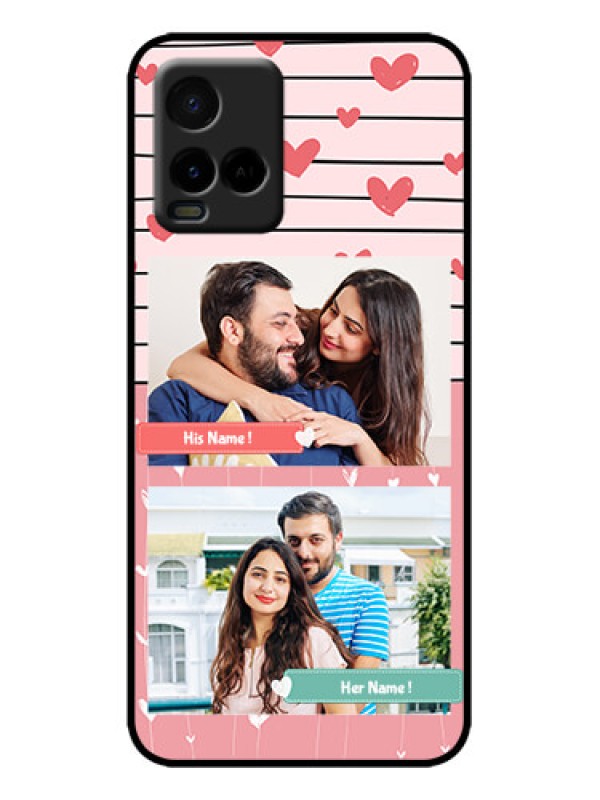 Custom Vivo Y21G Custom Metal Phone Case - Photo With Heart Design