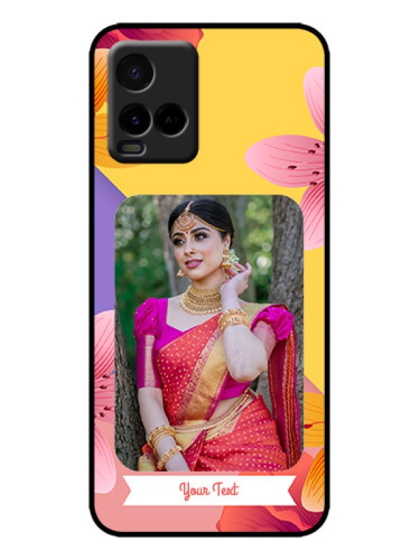 Custom Vivo Y21G Custom Metal Phone Case - 3 Image With Vintage Floral Design