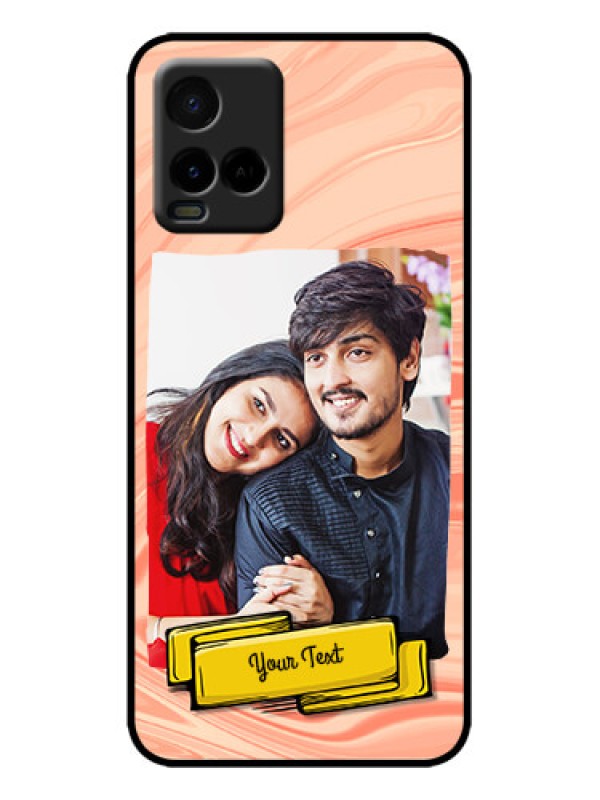 Custom Vivo Y21G Custom Metal Phone Case - Marble Texture Design