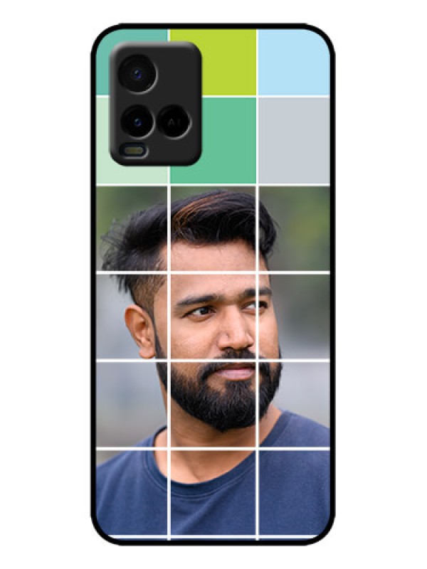 Custom Vivo Y21G Custom Metal Phone Case - With White Box Pattern