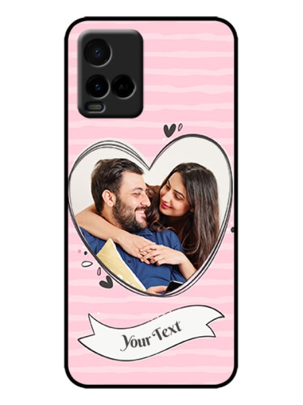 Custom Vivo Y21G Custom Metal Phone Case - Vintage Heart Design