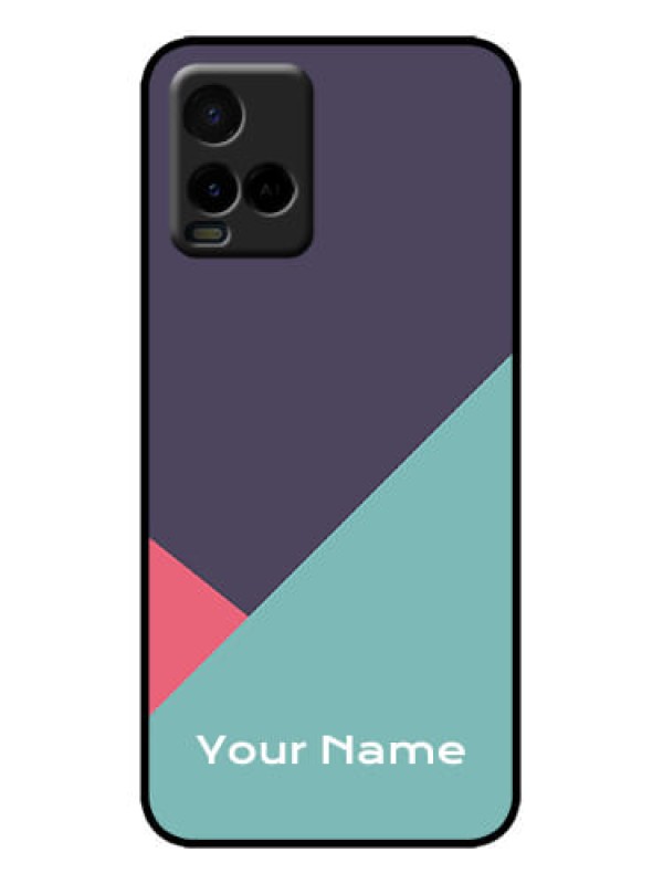 Custom Vivo Y21G Custom Metal Phone Case - Tri Color Abstract Design